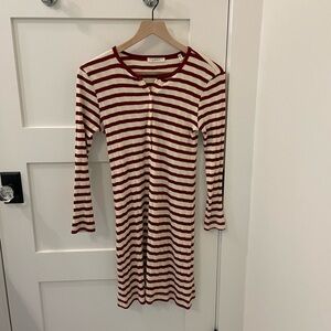 Doen red stripped mini dress